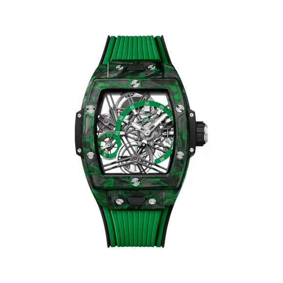 宇舶/Hublot Big Bang灵魂系列 42MM 碳纤维与绿色微玻璃纤维 手动机械机芯 男表 645.QG.5217.RX