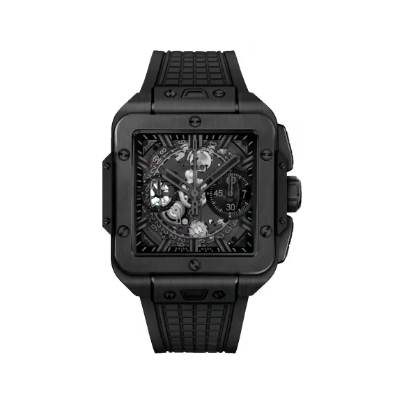 宇舶/Hublot Square Bang 42MM 缎面抛光黑色陶瓷 自动机械机芯 男表 821.CX.0140.RX