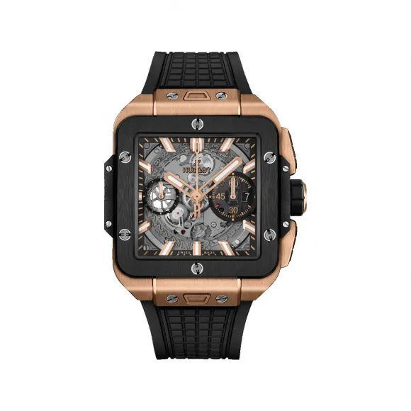 宇舶/Hublot Square Bang 42MM 缎面及抛光18K王金 自动机械机芯 男表 821.OM.0180.RX