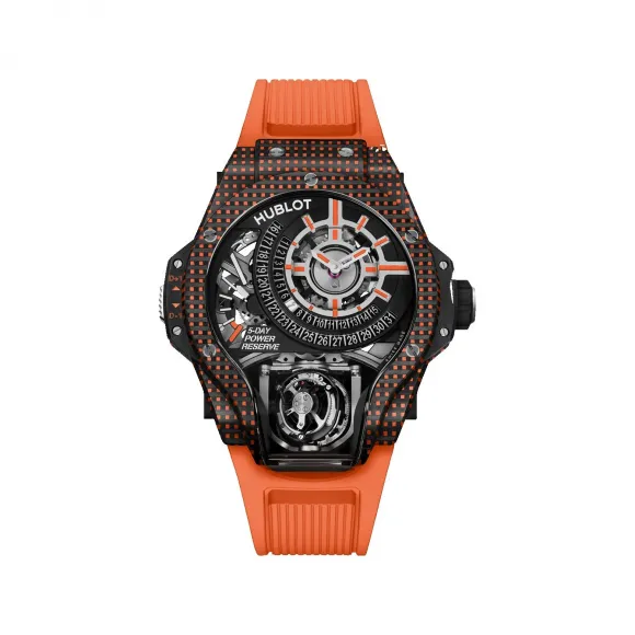 宇舶/Hublot 传世之作系列 49MM 橙色3D碳纤维 手动机械机芯 男表 909.QDO.1120.RX