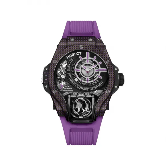 宇舶/Hublot 传世之作系列 49MM 紫色3D碳纤维 手动机械机芯 男表 909.QDV.1120.RX