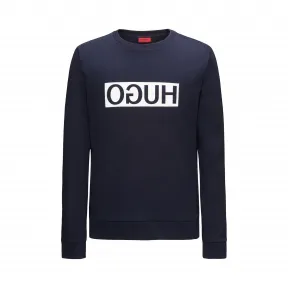 雨果博斯/Hugo Boss 饰以反向logo的常规版双面棉卫衣 hbas50310522410