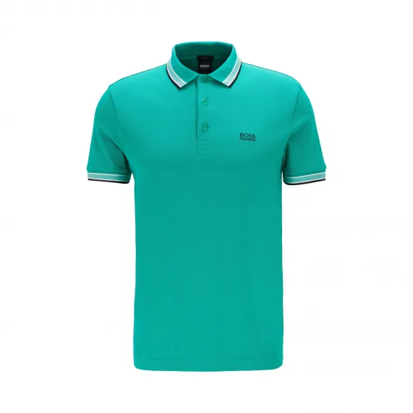 雨果博斯/Hugo Boss 男士徽标底领棉质珠地布 Polo 衫 hbas50398302304