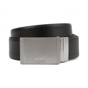 雨果博斯/Hugo Boss 男士字母图案细节双面皮革腰带 hbas50408143001