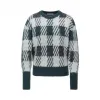 雨果博斯/Hugo Boss 女士格纹图案针织毛衣 hbas50419105963