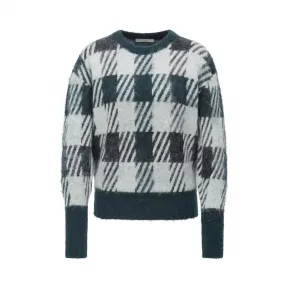 雨果博斯/Hugo Boss 女士格纹图案针织毛衣 hbas50419105963