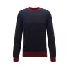 雨果博斯/Hugo Boss 男士复古通勤撞色圆领套头针织衫 hbas50419142402
