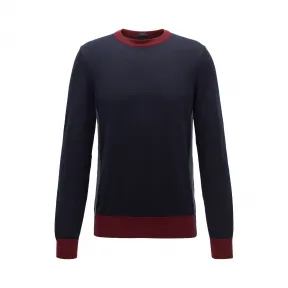 雨果博斯/Hugo Boss 男士复古通勤撞色圆领套头针织衫 hbas50419142402