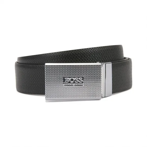 雨果博斯/Hugo Boss 男士针扣加牌扣双面皮革腰带 hbas50419568002