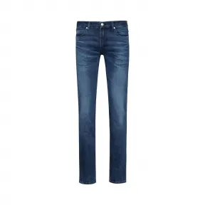 雨果博斯/Hugo Boss 修身蓝色舒适弹力牛仔裤 hbas50419635410