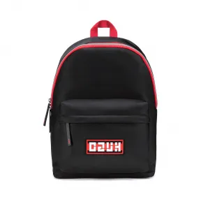 雨果博斯/Hugo Boss 带有反向徽标徽章的男士尼龙背包 hbas50419981001