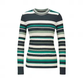雨果博斯/Hugo Boss 女士系列主打色条纹装饰修身针织上衣 hbas50420041963