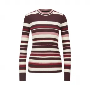 雨果博斯/Hugo Boss 女士系列主打色条纹装饰修身针织上衣 hbas50420041975