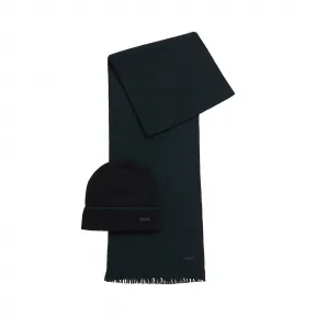 雨果博斯/Hugo Boss 羊绒触感羊毛帽子围巾套装 hbas50420673001