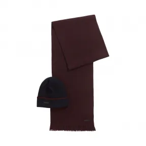 雨果博斯/Hugo Boss 羊绒触感羊毛帽子围巾套装 hbas50420673402