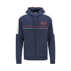 雨果博斯/Hugo Boss 男士弧形徽标可调节风帽常规版卫衣 hbas50421591410