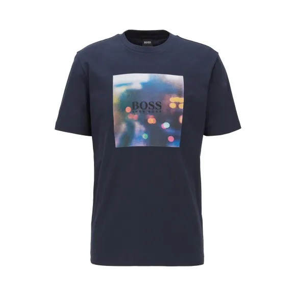 雨果博斯/Hugo Boss 系列主题图形印花棉质 T 恤 hbas50421975404