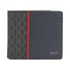 雨果博斯/Hugo Boss 压纹皮革加交织字母图案织物拼接钱包 hbas50422662411