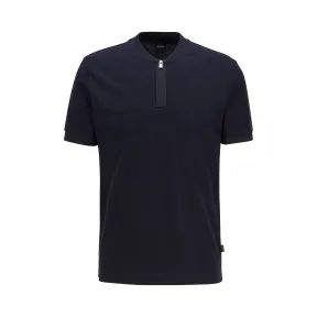 雨果博斯/Hugo Boss 男士拉链衣领棉质修身 Polo 衫 hbas50423203402