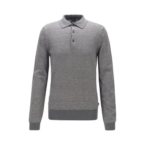 雨果博斯/Hugo Boss 男士Polo 领棉麻针织毛衣 hbas50423404030