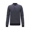 雨果博斯/Hugo Boss 男士Polo 领棉麻针织毛衣 hbas50423404402