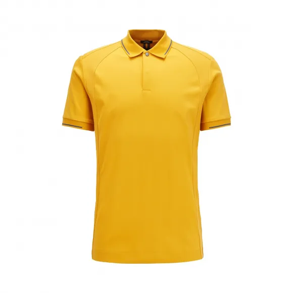 雨果博斯/Hugo Boss Porsche x BOSS联名款男士光泽镶边棉质修身版 polo 衫 hbas50423709715