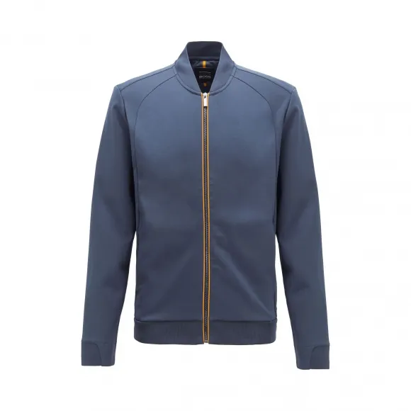 雨果博斯/Hugo Boss Porsche x BOSS联名款男士棉质混纺拉链运动衫 hbas50423715406