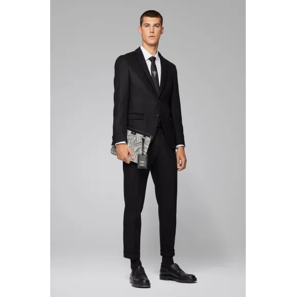 雨果博斯/Hugo Boss 皮革印刷图案公文包 hbas50423729100