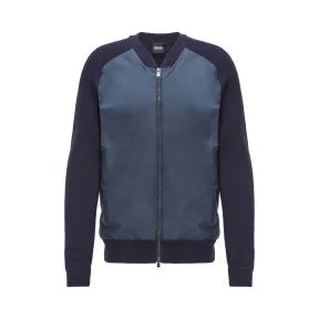 雨果博斯/Hugo Boss Porsche x BOSS联名款男士罗纹衣袖及突出细节拉链夹克 hbas50423844402