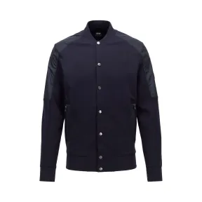 雨果博斯/Hugo Boss 男士学院领棉质混纺飞行员夹克 hbas50423858402