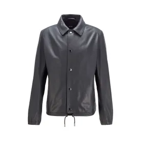 雨果博斯/Hugo Boss 男士抽绳纳帕革教练夹克 hbas50423879402