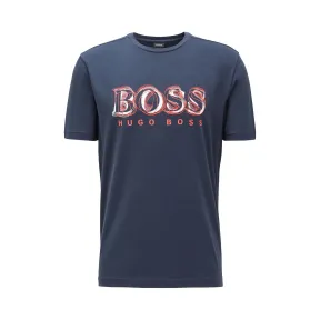 雨果博斯/Hugo Boss 男士印花徽标装饰弹力 T 恤 hbas50424073410