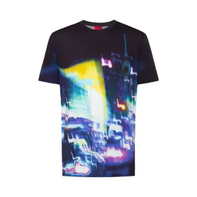 雨果博斯/Hugo Boss 男士都市图案印花常规版型棉质 T 恤 hbas50424440001