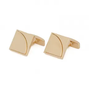 雨果博斯/Hugo Boss 男士金色合金方块法式衬衣袖扣 hbas50424458710