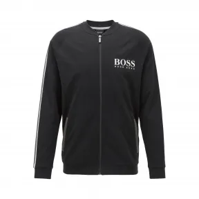 雨果博斯/Hugo Boss 男士条纹衣袖棉质毛圈布徽标夹克 hbas50424789001