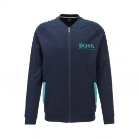 雨果博斯/Hugo Boss 男士条纹衣袖棉质毛圈布徽标夹克 hbas50424789403