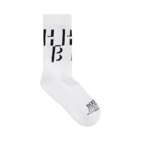 雨果博斯/Hugo Boss 男士徽标细节绒底短袜 hbas50425478100