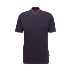 雨果博斯/Hugo Boss 男士棒球领棉质珠地布 Polo 衫 hbas50425638402