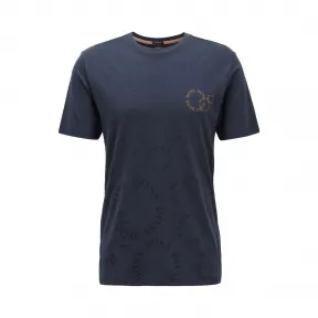 雨果博斯/Hugo Boss 男士层叠金属徽标常规版棉质 T 恤 hbas50425689412