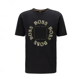 雨果博斯/Hugo Boss 男士层叠金属徽标弹力棉 T 恤 hbas50425693012