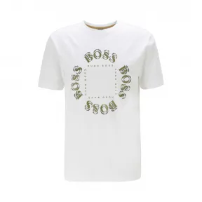 雨果博斯/Hugo Boss 男士层叠金属徽标弹力棉 T 恤 hbas50425693112