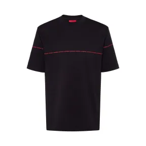 雨果博斯/Hugo Boss 男士系列主题条纹装饰宽松棉毛 T 恤 hbas50425765001