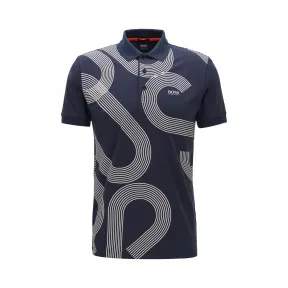 雨果博斯/Hugo Boss 男士徽标印花修身 Polo 衫 hbas50426048410