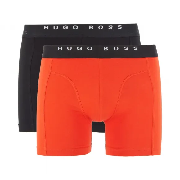 雨果博斯/Hugo Boss 男士弹力棉平角内裤两件装 hbas50426241813