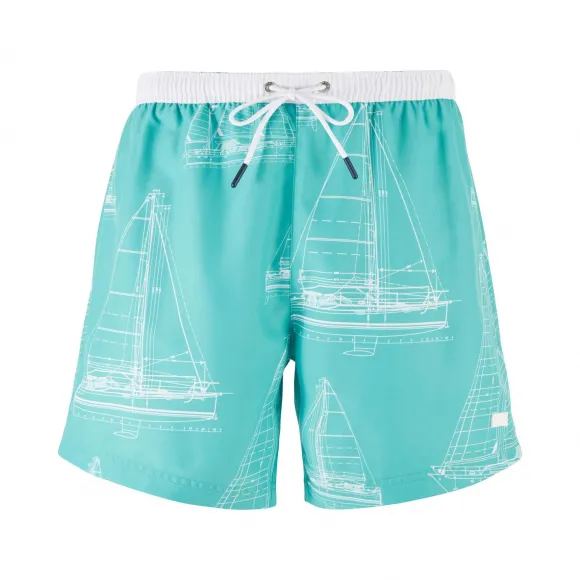 雨果博斯/Hugo Boss 男士印花中长款游泳短裤 hbas50426341444