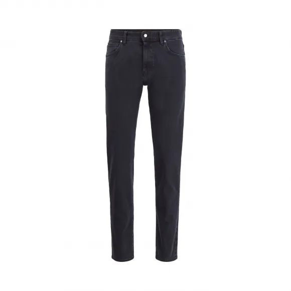 雨果博斯/Hugo Boss Porsche x BOSS联名款男士黑色双面弹力牛仔布铅笔牛仔裤 hbas50426562406