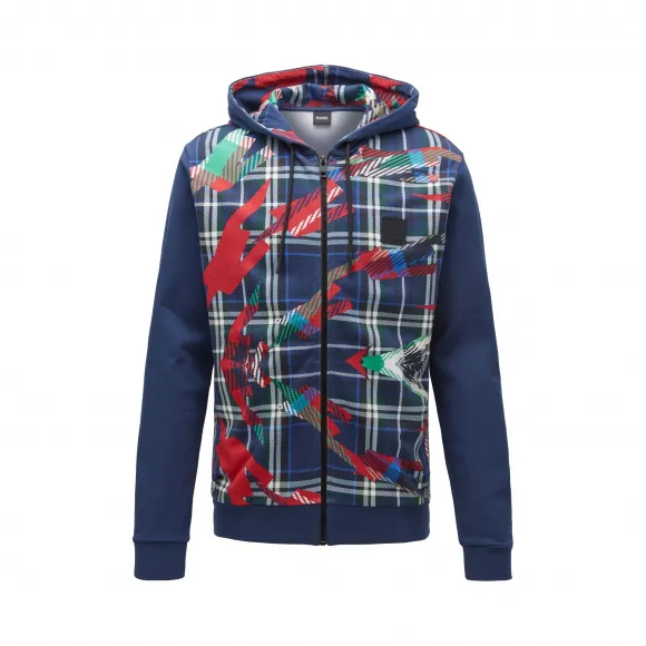 雨果博斯/Hugo Boss 男士法式毛圈布印花连帽外套 hbas50426604615