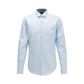 雨果博斯/Hugo Boss 男士对比饰边提花棉布修身衬衫 hbas50426738450