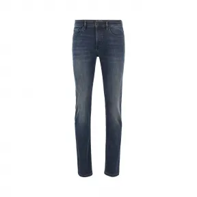 雨果博斯/Hugo Boss 男士超弹深蓝色牛仔布修身牛仔裤 hbas50426760407