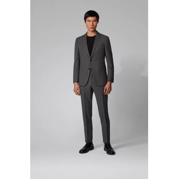 雨果博斯/Hugo Boss 男士微图案初剪羊毛修身西装 hbas50427211001